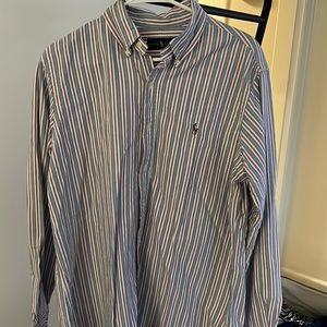 Blue, Red, and White Striped Polo Ralph Lauren Button Down